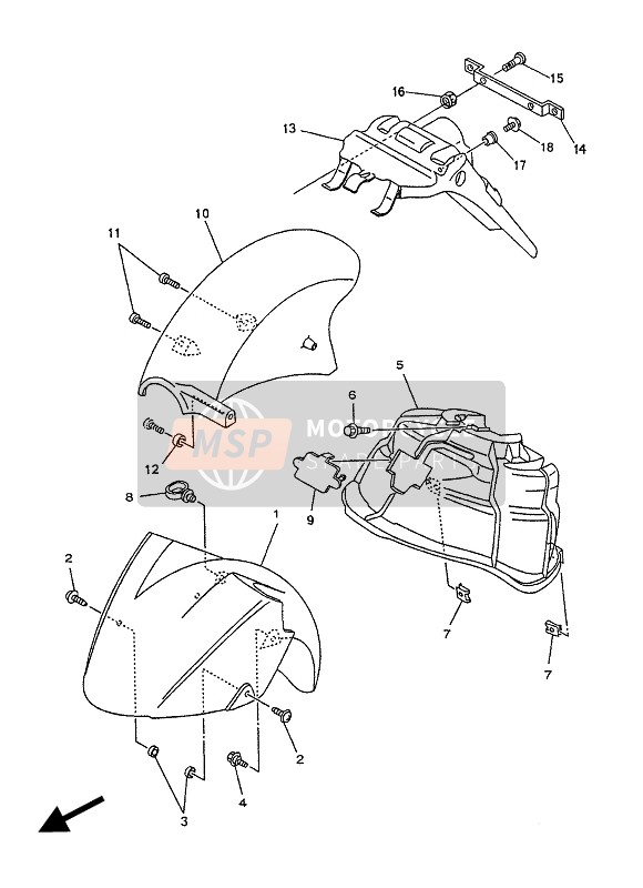 5DSF16820000, Support,  Plaque, Yamaha, 0